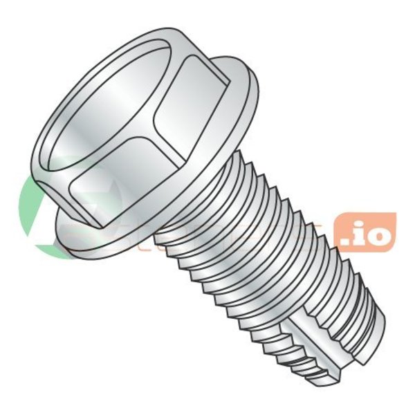 Newport Fasteners Thread Cutting Screw, 1/4"-20 x 3/4 in, Zinc Plated Steel Hex Head Hex Drive, 2500 PK 895222